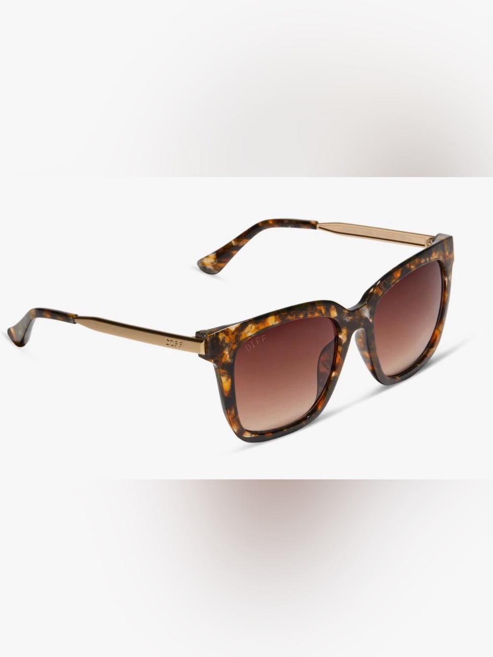 EUC- DIFF Eyewear Tortoiseshell Sunglasses with Gradient Lenses, wore once - Picture 3 of 5